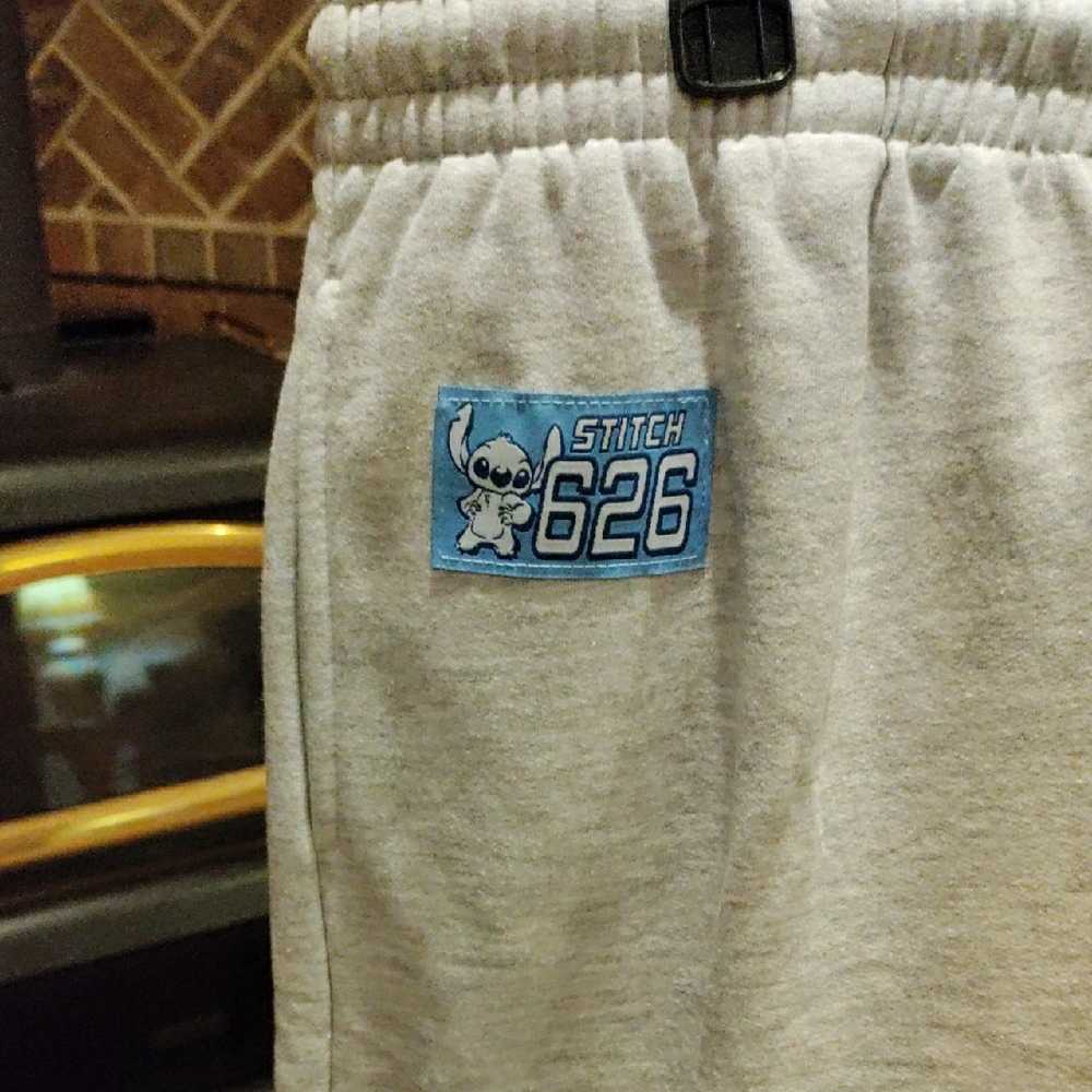Disney Stitch 626 Gray and Blue Embroidered Stitch Women's Track Pants - Picture 3 of 7